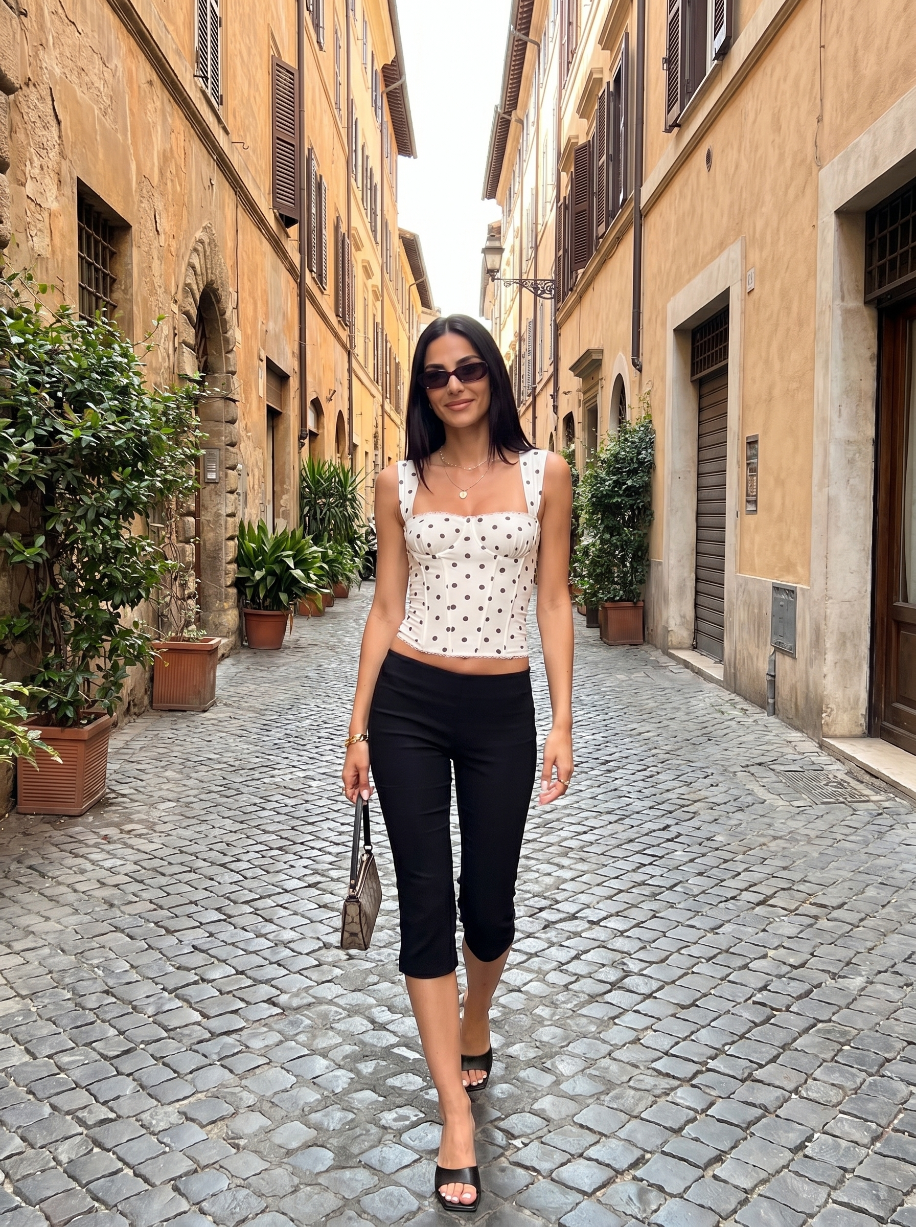 Corset à pois